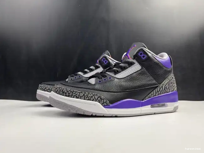 HYPE Retro Jordan Court Air 3 Black CT8532 Purple 050 0615